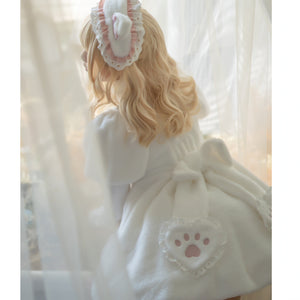 Autumn Winter Lovely Lolita Thicken Woolen Dress Sets