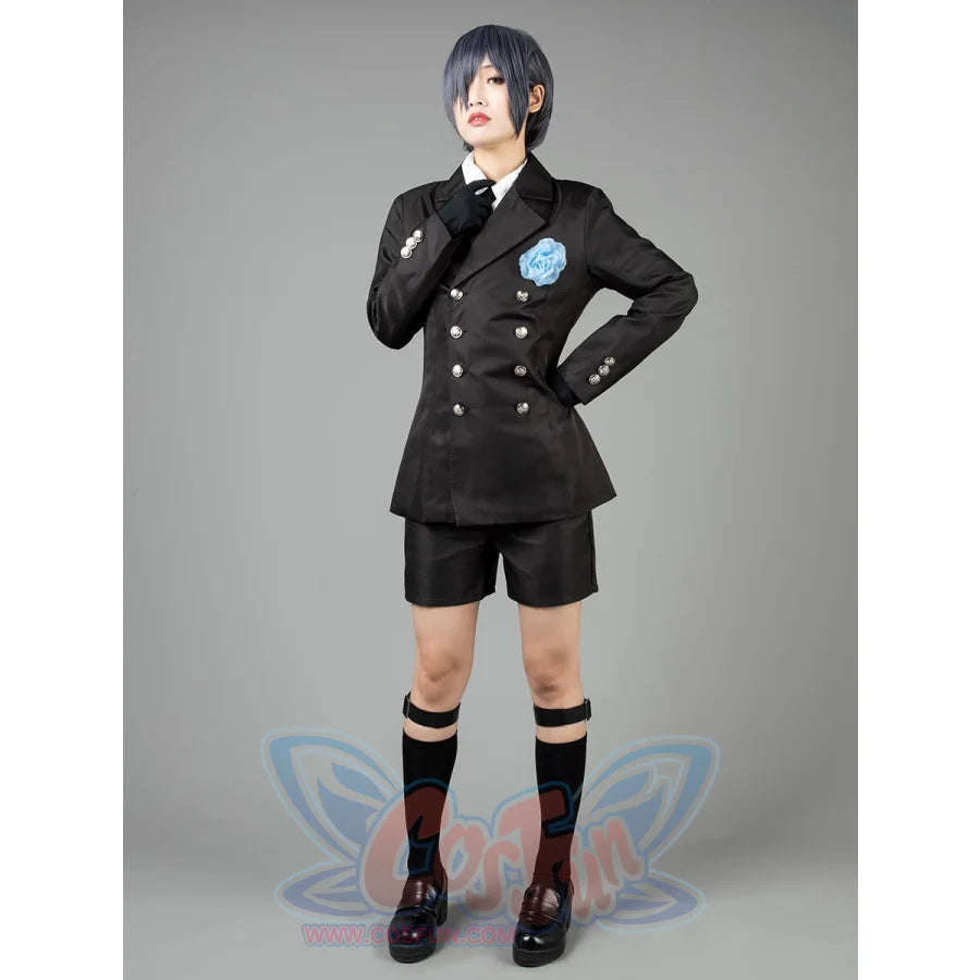 Black Butler Ciel Phantomhive Cosplay Costumes Funeral Outfit Mp004170