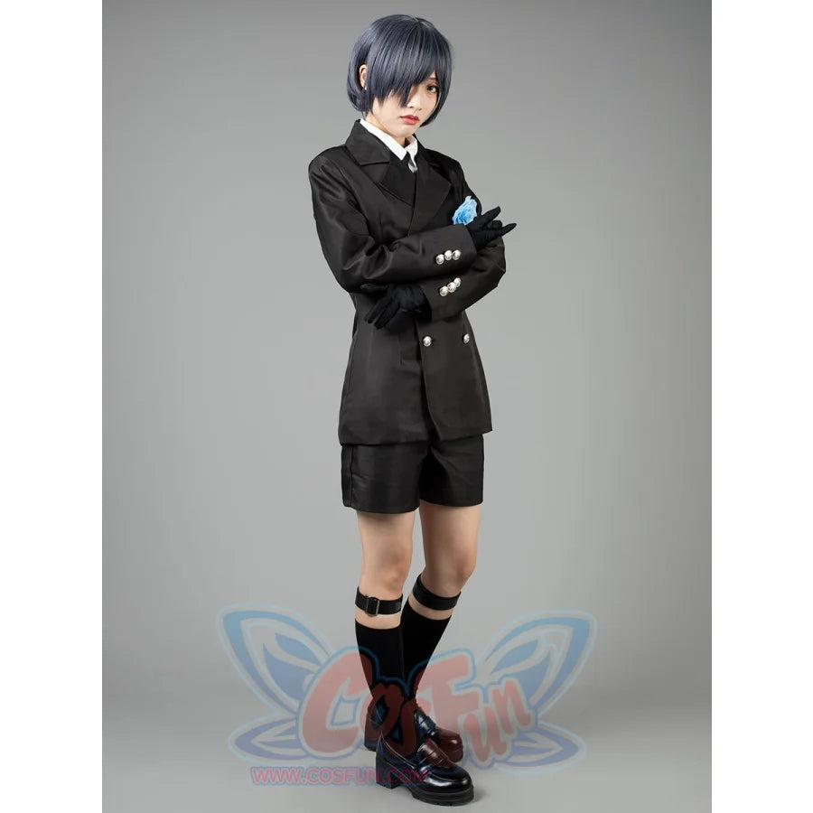 Black Butler Ciel Phantomhive Cosplay Costumes Funeral Outfit Mp004170