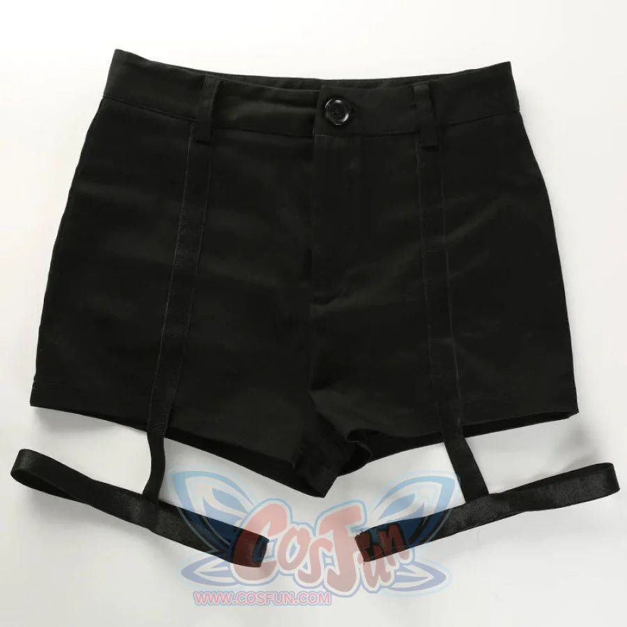 Black Line Layout Reverse T Circle Summer Cool Hot Ponte Shorts S / Black Pants