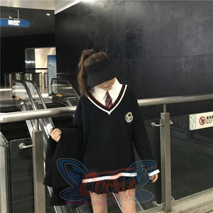 British Style Sweater Preppy Look Cardigans Sweatshirt