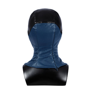 Bullseye Lester cosplay costume head cover uses dual-tone textured faux leather and stitched back seams.