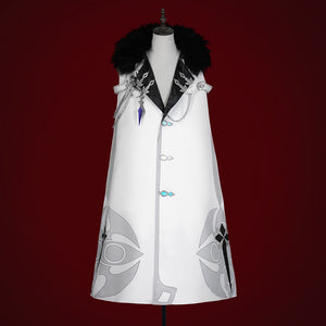 Genshin Impact Fatui Harbinger Rooster Pulcinella Cape Cosplay Costume C07579  A