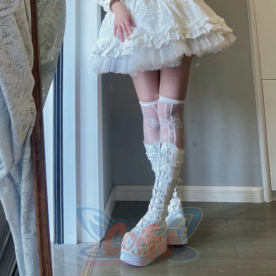 Original Spice Girl Lolita Round Toe Thick Soled Boots