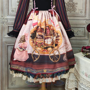 Gorgeous Gothic Lolita Drawstring Slim Skirt - cosfun