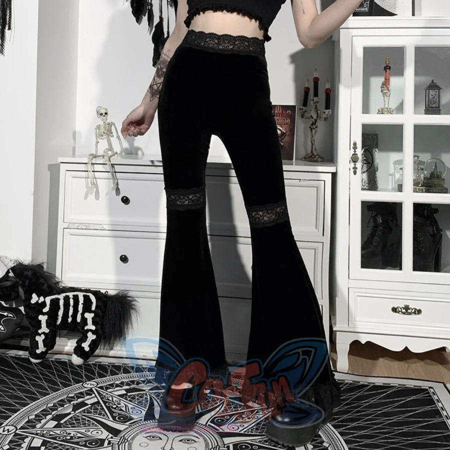 New Style Lace High Waist Trumpet Pants S22922