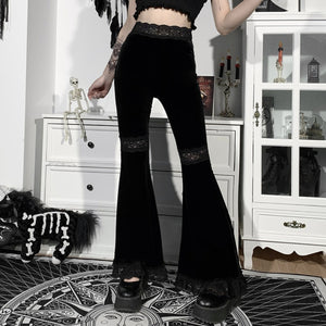 New Style Lace High Waist Trumpet Pants S22922