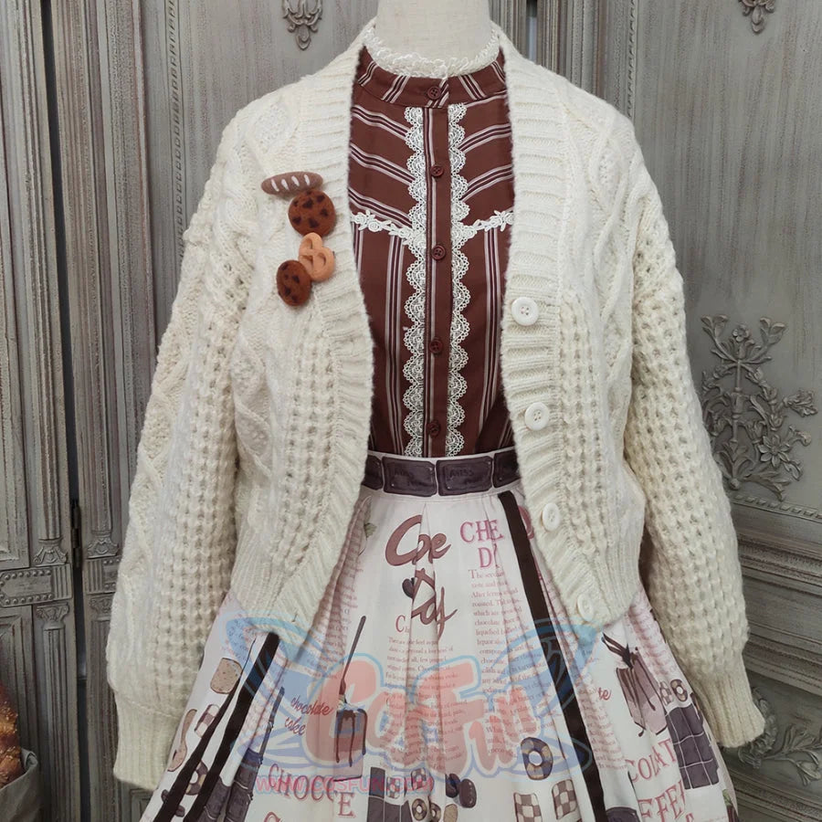 Winter Loose Lolita Knitted Sweater Coat - cosfun