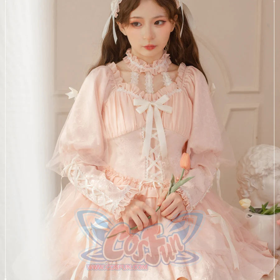 Sweet and Cool Gothic Lolita Slip Dress and Long-sleeved Dress S22810 - cosfun