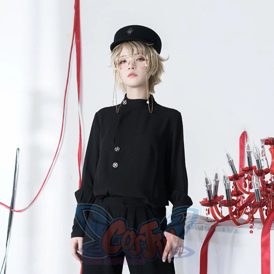 Vintage Simple Autumn Loose Long-sleeved Shirt S22482