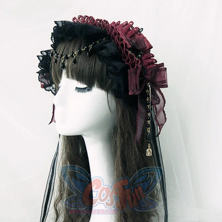 Original Lovely Pearl Lolita Lace Hairband - cosfun