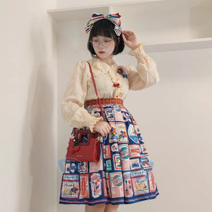 American Style Vintage Daily Lolita Skirt - cosfun