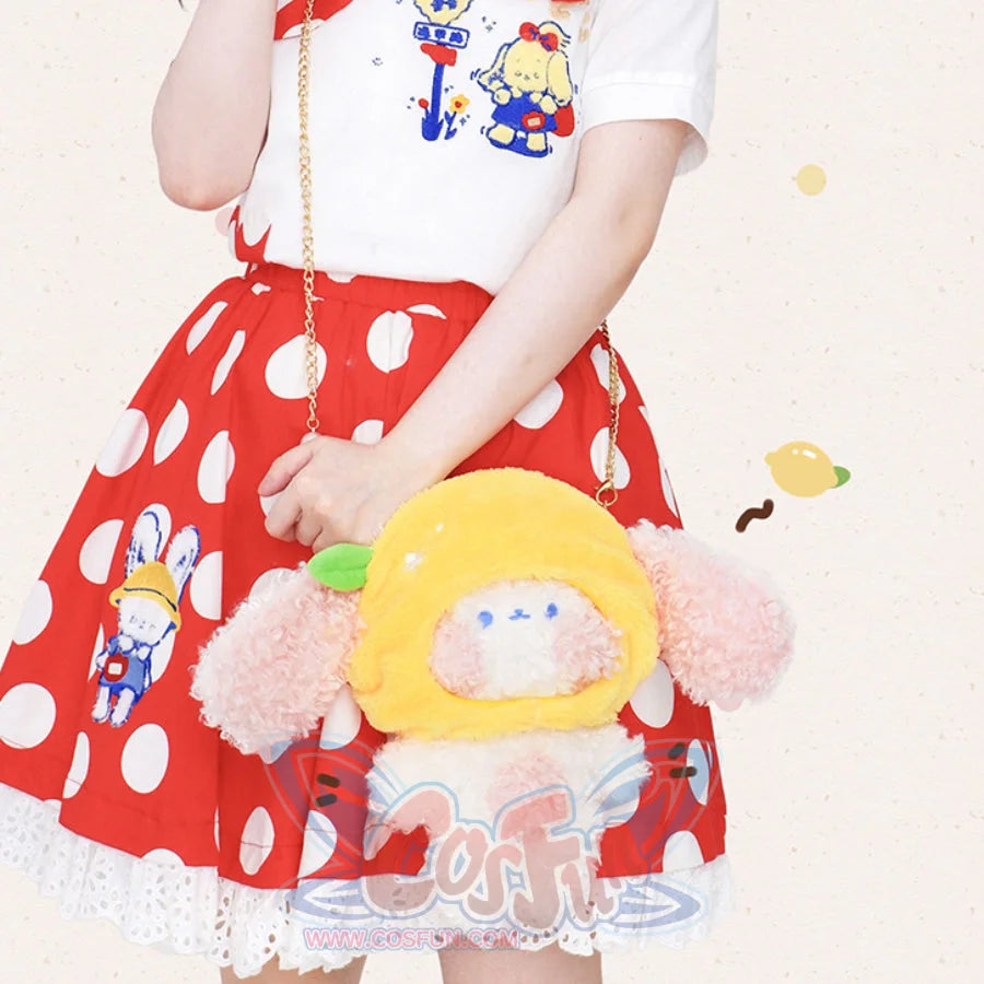 Lovely Lolita Lemon Dog Crossbody Bag Yellow