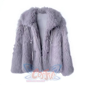 Winter Fox Fur Elegant Loose Coat