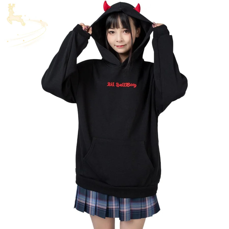 【READY TO SHIP】Little Devil Wings Character Oversize Hoodie Sweatshirt CLT5920