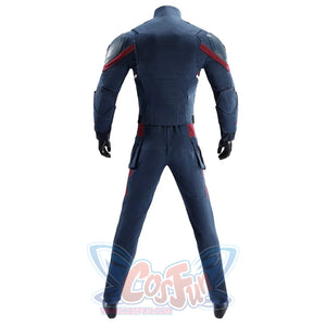 Captain Steve Rogers cosplay costume turns the rear base suit and red sleeve stripes.