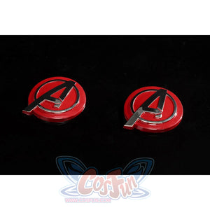 Captain Steve Rogers cosplay costume centers red shoulder patches as separate accessories.