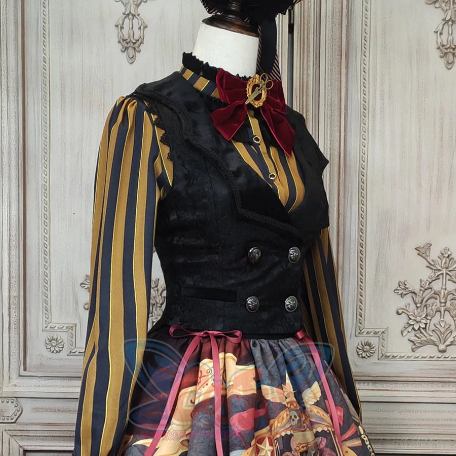 Vintage Slim Lolita Double-breasted Vest - cosfun