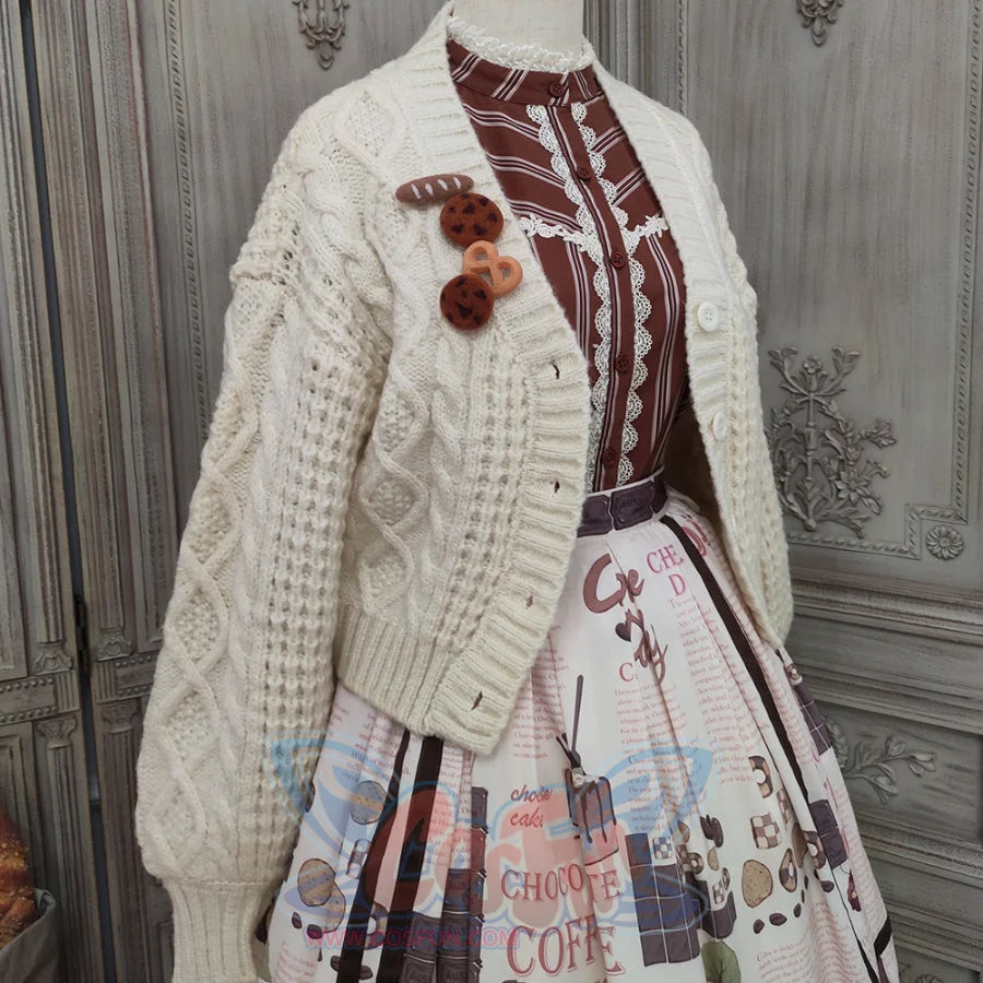 Winter Loose Lolita Knitted Sweater Coat - cosfun