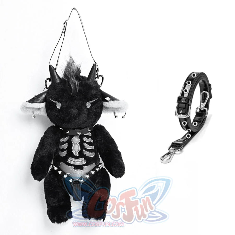 Punk Satan Sheep Doll Crossbody Bag Bag+Shoulder Pu Strap / One Size