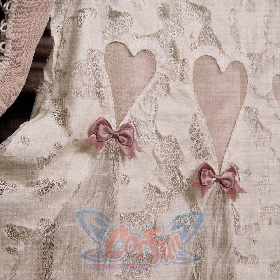 Rococo Duchess Heart Cutout Lace Bow Cami Dress