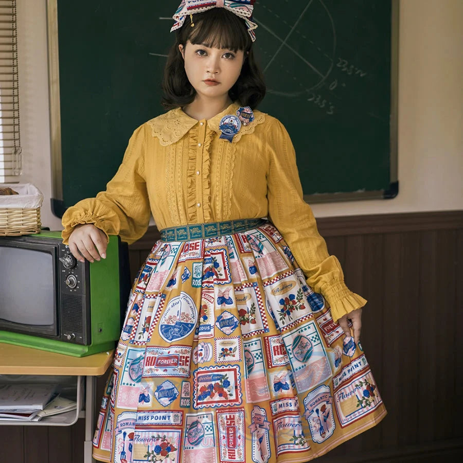 American Style Vintage Daily Lolita Skirt - cosfun