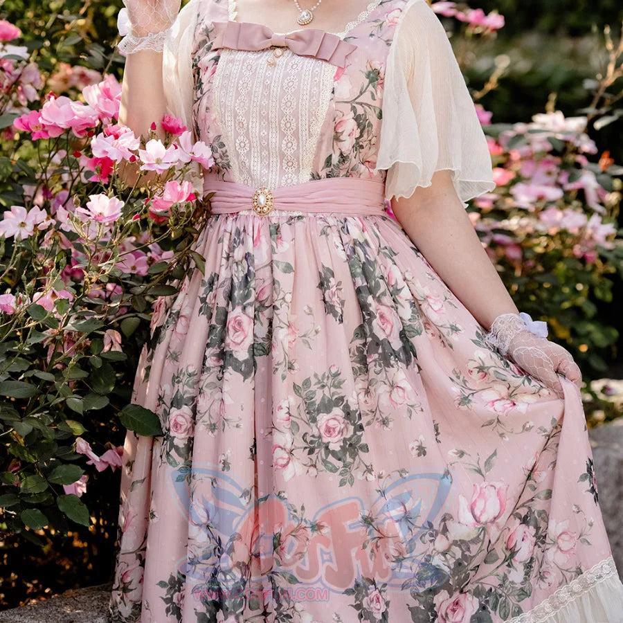 Rose of French Elegant Summer Lolita Short-sleeved Dress