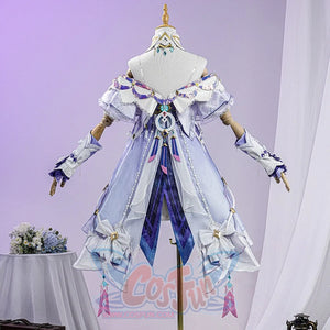 Genshin Impact Citlali Whispers of Stars and Smoke cosplay costume presents the detailed back ornament and layered skirt.