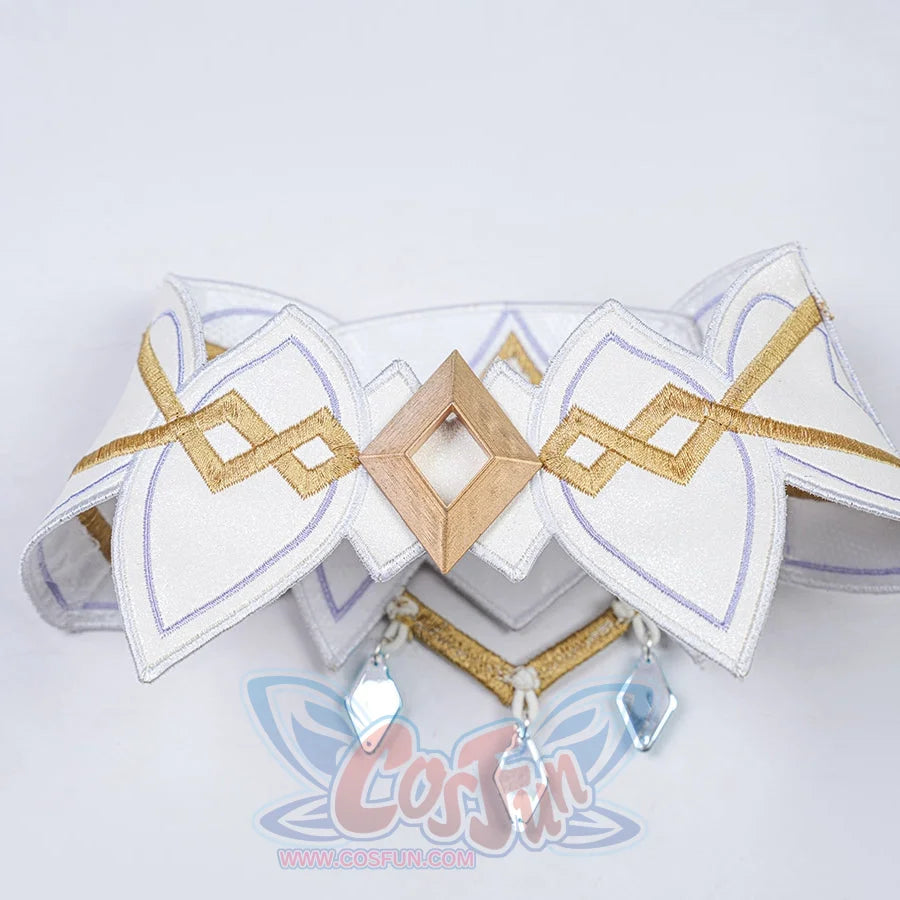 Genshin Impact Citlali Whispers of Stars and Smoke cosplay costume collar centers a gold-tone diamond and gem-like accents.