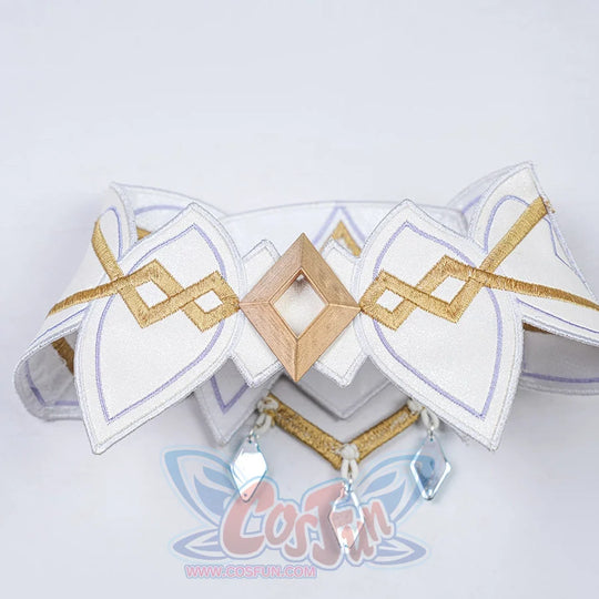 Genshin Impact Citlali Whispers of Stars and Smoke cosplay costume collar centers a gold-tone diamond and gem-like accents.