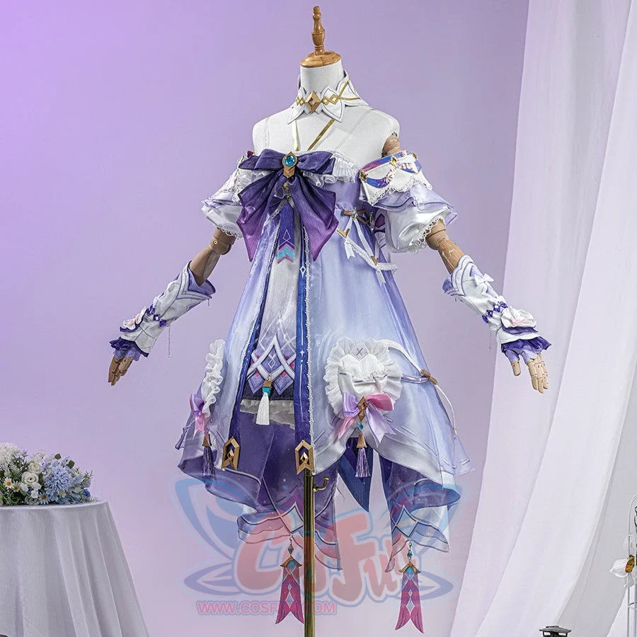 Genshin Impact Citlali Whispers of Stars and Smoke cosplay costume gathers lavender layers and intricate waist ornaments.