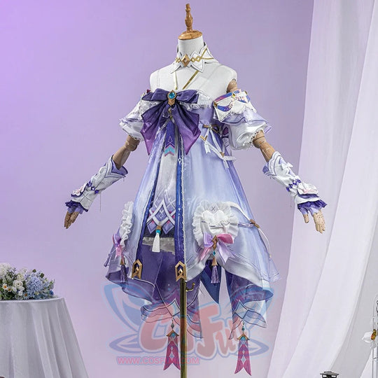 Genshin Impact Citlali Whispers of Stars and Smoke cosplay costume gathers lavender layers and intricate waist ornaments.