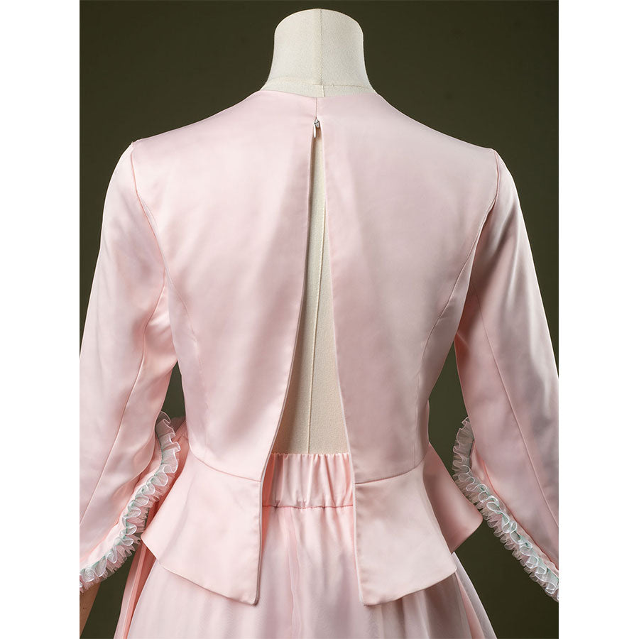 Close up Glinda cosplay costume upper part back view