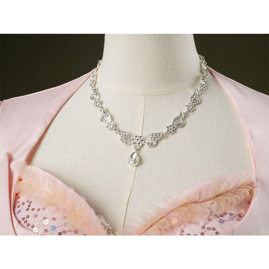 Close up Glinda cosplay costume upper part and necklace