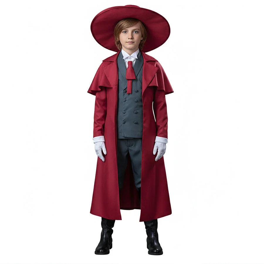 【Kid Cosplay】Hellsing Alucard Cosplay Costume CLT0443_Kid Costumes