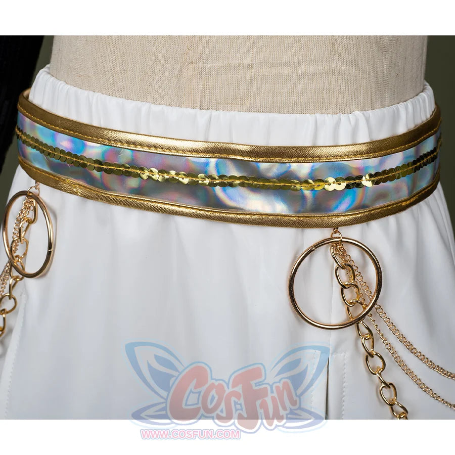 HUNTR/X Kid Zoey cosplay costume belt, it&#39;s make of golden PU leather and sequins