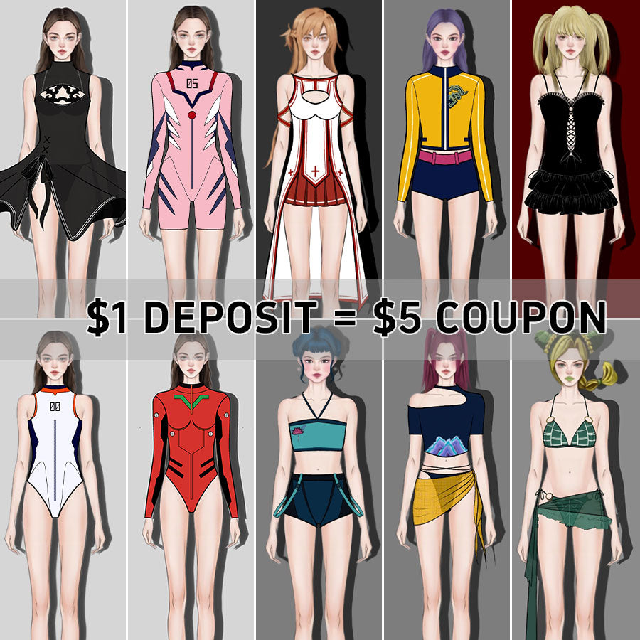 【CONFIRMATION】Deposit Anime Game Girl Cosplay Costume Derivative Bodysuit Swimsuit