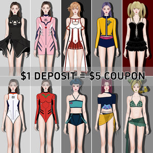 【CONFIRMATION】Deposit Anime Game Girl Cosplay Costume Derivative Bodysuit Swimsuit