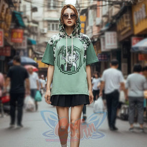 COSFUN Camo Monkey Hoodie Summer Short Sleeve Sweatshirt FAN0023 Sweatshirt