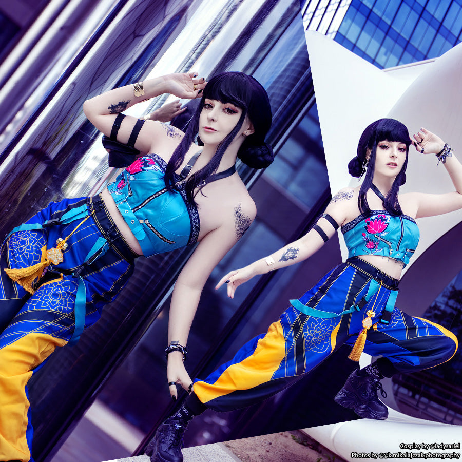 Kpop Zoey cosplay costume: colorful outfits, girl cosplayer show