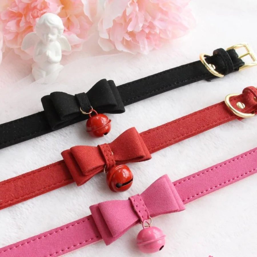 Cute Bow Small Bell Wristband Anklet Armlet Suede Bracelets Choker Props &amp; Accessories