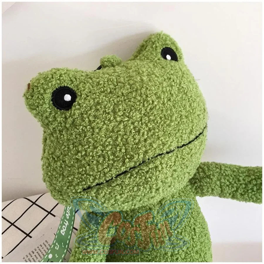Cute Cartoon Plush Green Frog Doll Faux Wool Shoulder Bags C00072