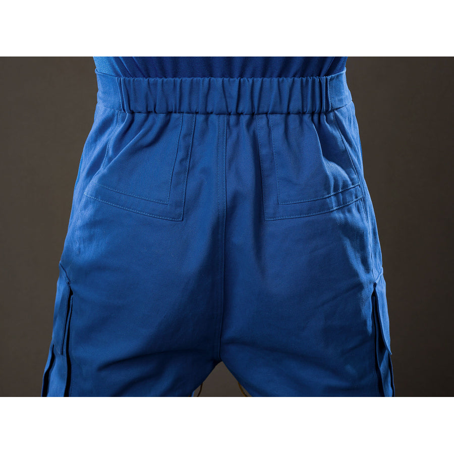 Cyclops Scott Summers cosplay pants back detail gathers an elastic waist above rear pockets.