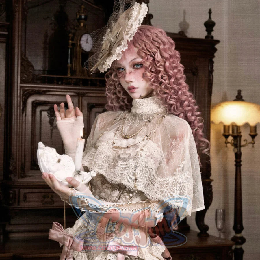 Rococo Duchess Vintage Lace Short Capelet Top Cape