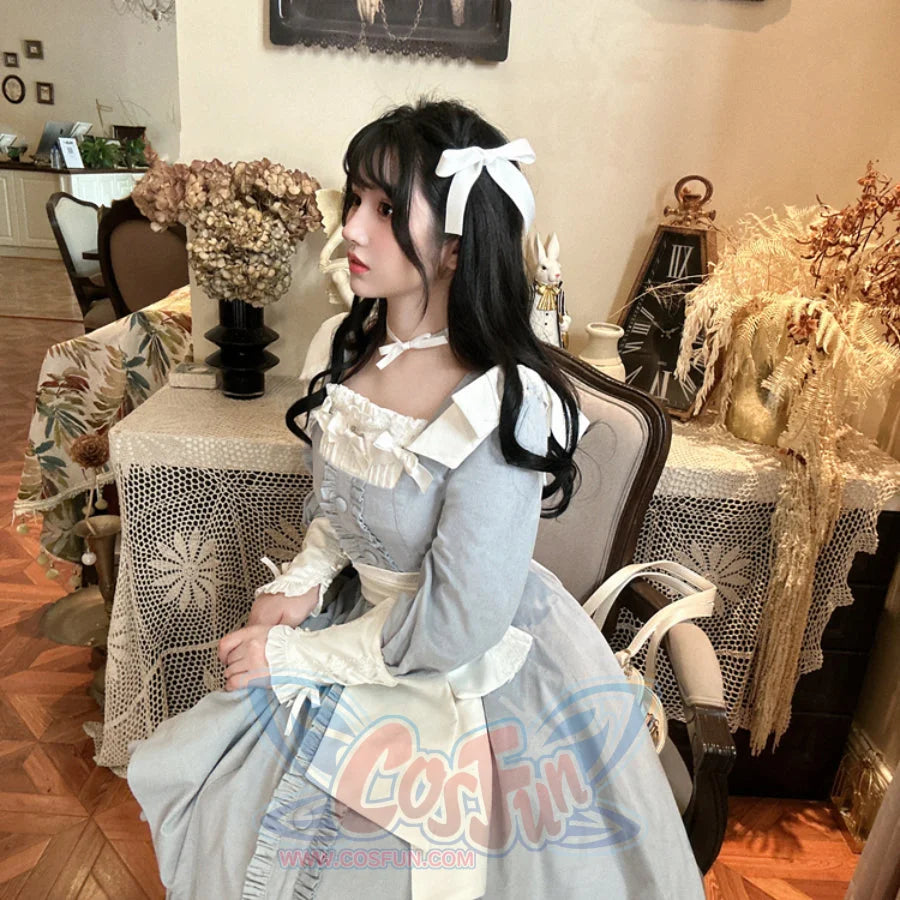 Lovely Elegant Lolita Large Size Slim Dress White / One Size / Waistband