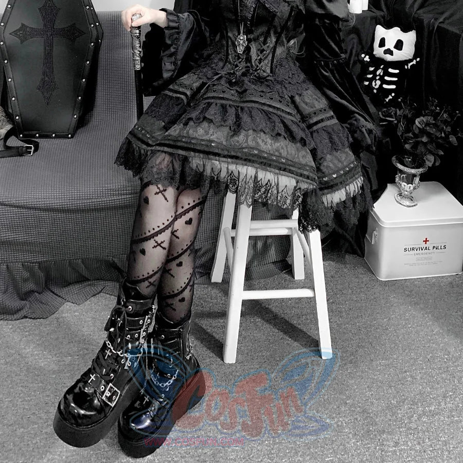 Original Spice Girl Lolita Round Toe Short Boots S22657 - cosfun