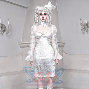Alice White Gothic Lace-Up Slim Slip Dress