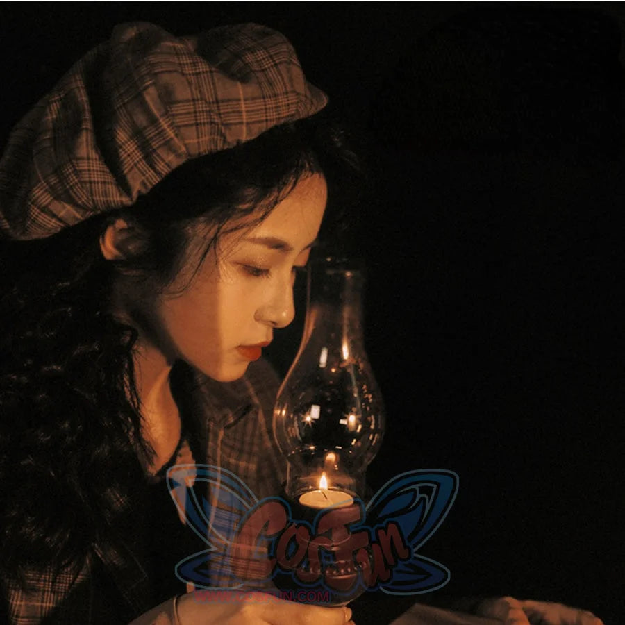 Elegant Detective Style Lolita Suit Sets Brown / Beret / One Size