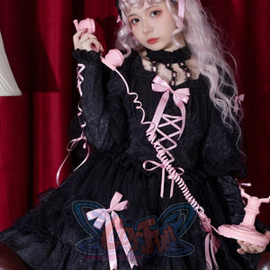 Sweet and Cool Gothic Lolita Slip Dress and Long-sleeved Dress S22810 - cosfun