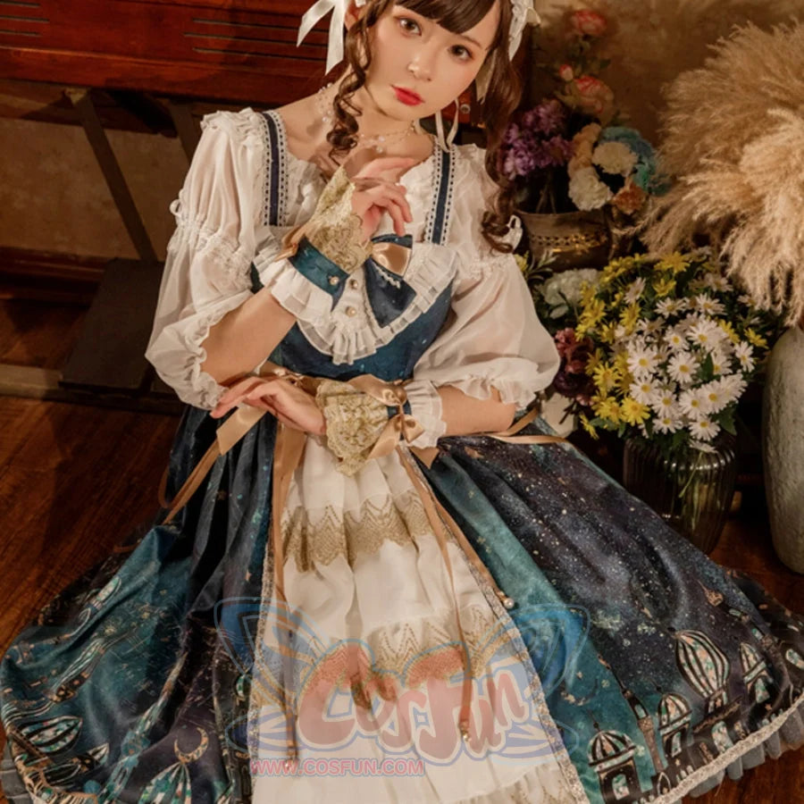 Royal Vintage and Elegant Lolita Long Jumper Skirt